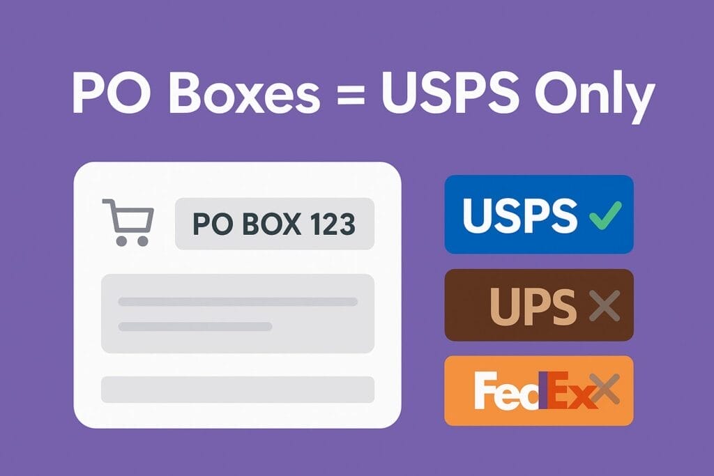 Woocommerce + po boxes: how to show usps only (no paid plugins needed)